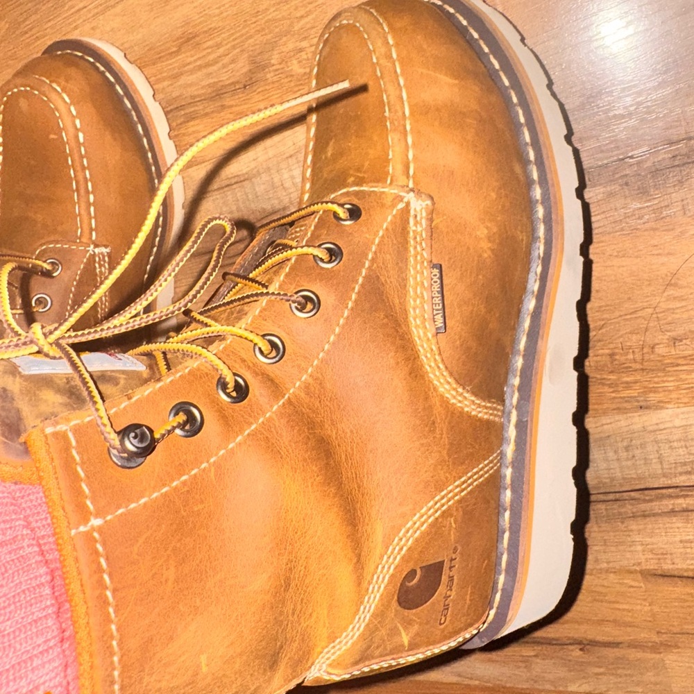 Carhartt Tan Leather Work Boots